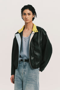 MEDINA NAUTICA LEATHER JACKET EUPHORIC BLACK