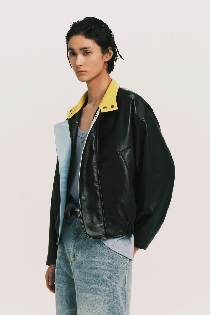 MEDINA NAUTICA LEATHER JACKET EUPHORIC BLACK