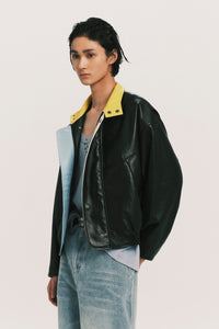 MEDINA NAUTICA LEATHER JACKET EUPHORIC BLACK