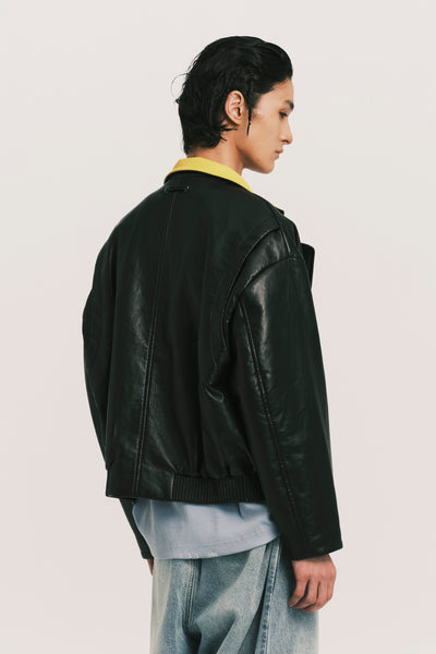 MEDINA NAUTICA LEATHER JACKET EUPHORIC BLACK