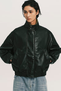 MEDINA NAUTICA LEATHER JACKET EUPHORIC BLACK