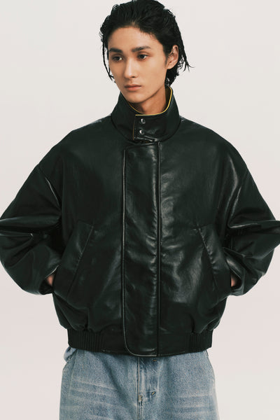 MEDINA NAUTICA LEATHER JACKET EUPHORIC BLACK