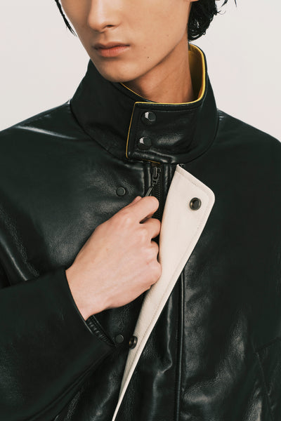 MEDINA NAUTICA LEATHER JACKET EUPHORIC BLACK