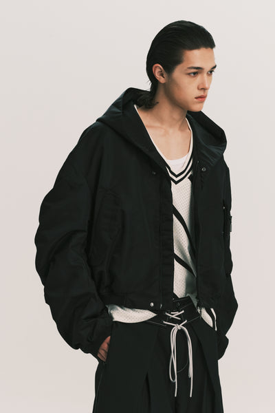 KIYAN BALLOON BOMBER JACKET EUPHORIC BLACK