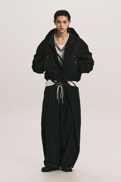 KIYAN BALLOON BOMBER JACKET EUPHORIC BLACK