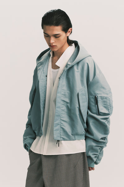 KIYAN BALLOON BOMBER JACKET JADE GREEN