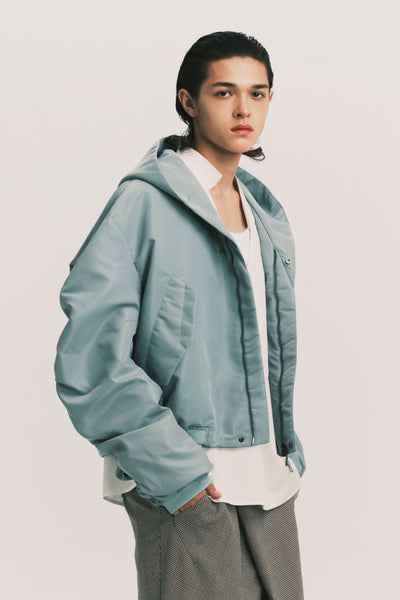 KIYAN BALLOON BOMBER JACKET JADE GREEN