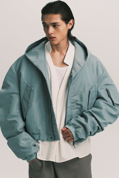 KIYAN BALLOON BOMBER JACKET JADE GREEN