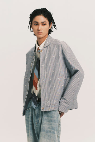ANCOR SHAWL JACKET WATER STRIPE