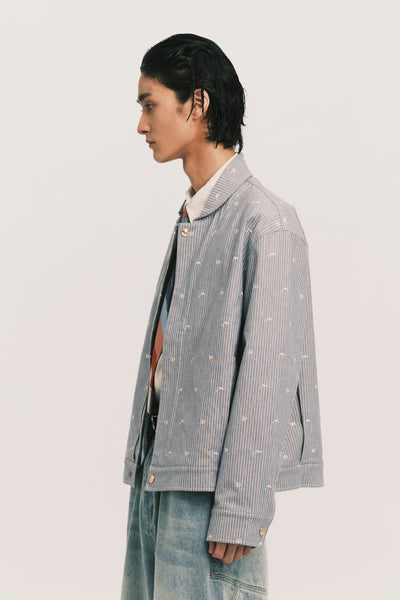 ANCOR SHAWL JACKET WATER STRIPE