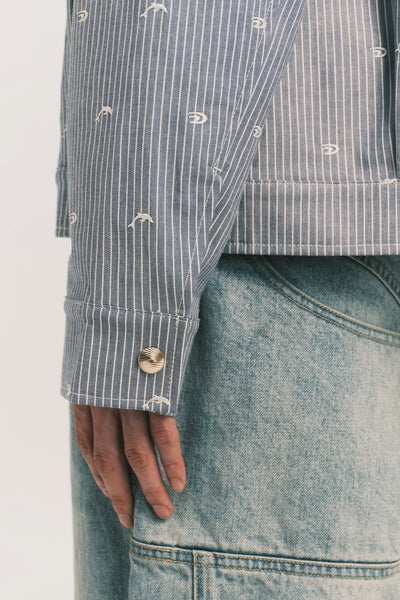 ANCOR SHAWL JACKET WATER STRIPE
