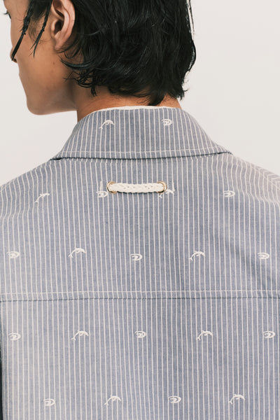 ANCOR SHAWL JACKET WATER STRIPE