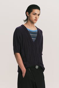 PIZZA SS SWEATER DEPTH BLUE