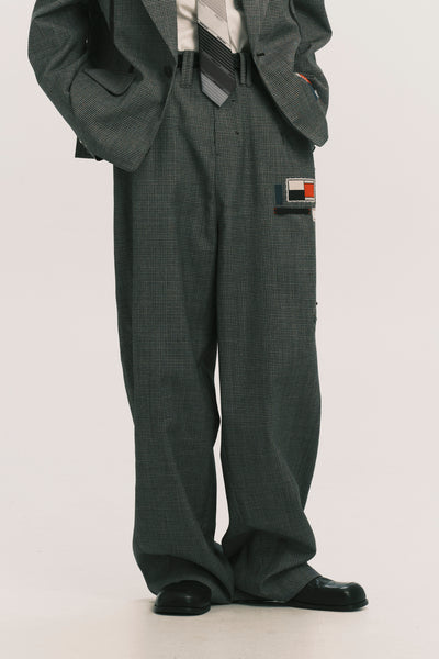 LANKA PLEATED WIDE TROUSERS PLUME GREY