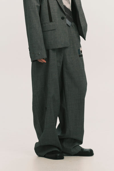 LANKA PLEATED WIDE TROUSERS PLUME GREY