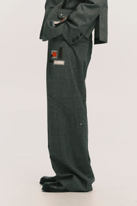 LANKA PLEATED WIDE TROUSERS PLUME GREY