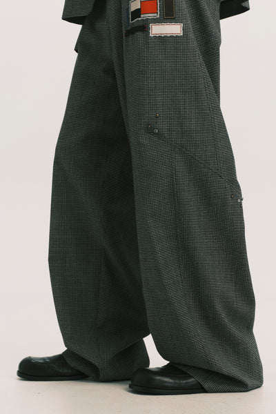 LANKA PLEATED WIDE TROUSERS PLUME GREY