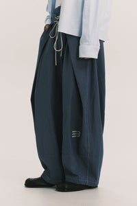 FOLDING WIDE SWIM TROUSERS ROYAL STRIPE