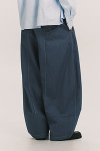 FOLDING WIDE SWIM TROUSERS ROYAL STRIPE