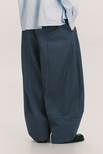 FOLDING WIDE SWIM TROUSERS ROYAL STRIPE