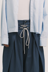 FOLDING WIDE SWIM TROUSERS ROYAL STRIPE