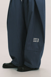 FOLDING WIDE SWIM TROUSERS ROYAL STRIPE
