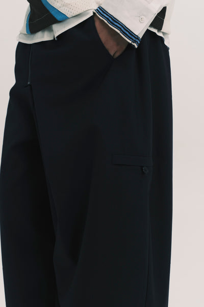 LAMAR ZIP STRAIGHT TROUSERS 
DEPTH BLUE