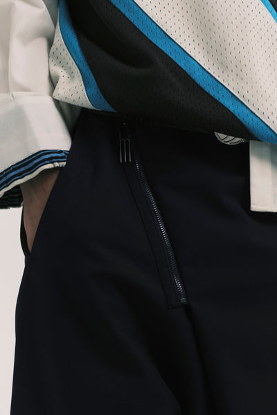 LAMAR ZIP STRAIGHT TROUSERS 
DEPTH BLUE