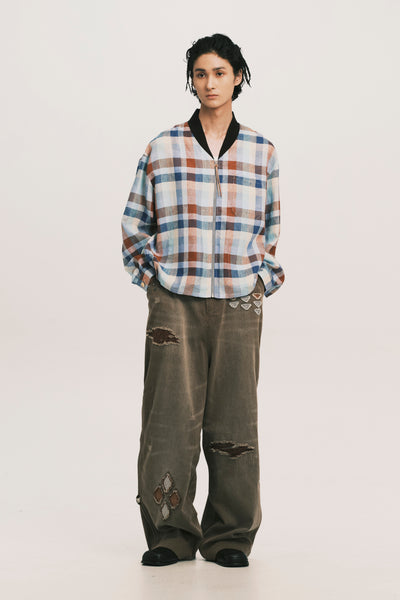 N-CREW FLIGHT SHIRT JACKET GRAND PLAID