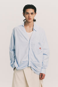 PASSA RIPPLE MOTION SHIRT CERILEAN STRIPE