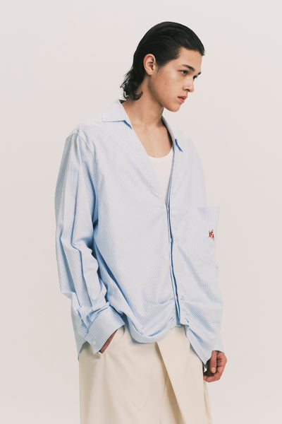PASSA RIPPLE MOTION SHIRT CERILEAN STRIPE