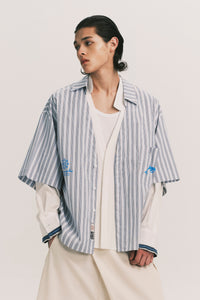 VACAE SS SHIRT ASHEN BLUE