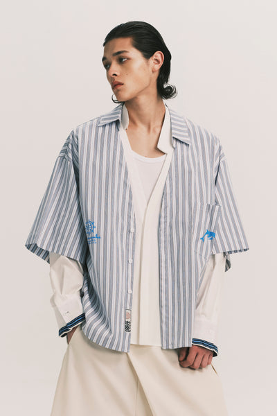 VACAE SS SHIRT ASHEN BLUE