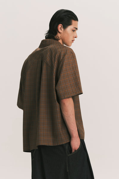1900 BASIC SHIRT GRID BROWN (NAMESAKE EXCLUSIVE)
