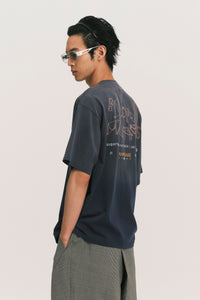 SAVA OVERSIZED PLAYGROUND TEE DEPTH BLUE