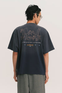 SAVA OVERSIZED PLAYGROUND TEE DEPTH BLUE