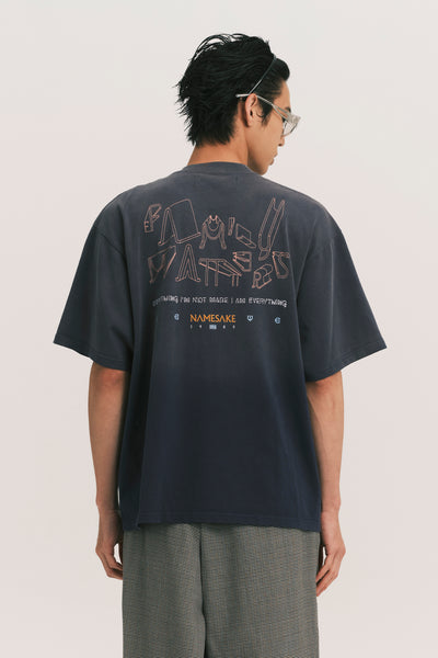 SAVA OVERSIZED PLAYGROUND TEE DEPTH BLUE