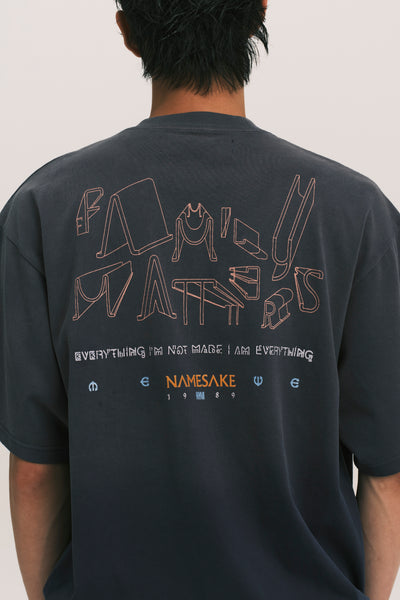 SAVA OVERSIZED PLAYGROUND TEE DEPTH BLUE