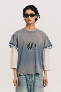 STANDY 3-LAYERED TEE FOG BLUE