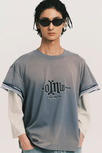 STANDY 3-LAYERED TEE FOG BLUE