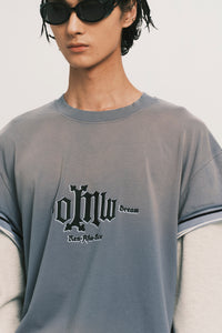 STANDY 3-LAYERED TEE FOG BLUE