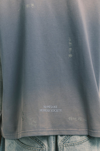 STANDY 3-LAYERED TEE FOG BLUE