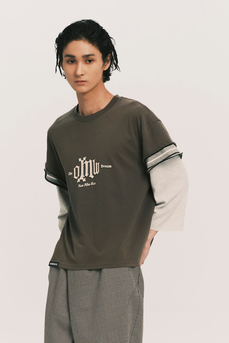 STANDY 3-LAYERED TEE PEBBLE GREY