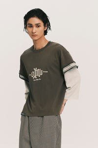STANDY 3-LAYERED TEE PUBBLE GREY