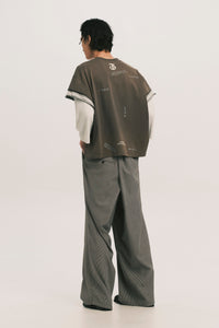 STANDY 3-LAYERED TEE PUBBLE GREY