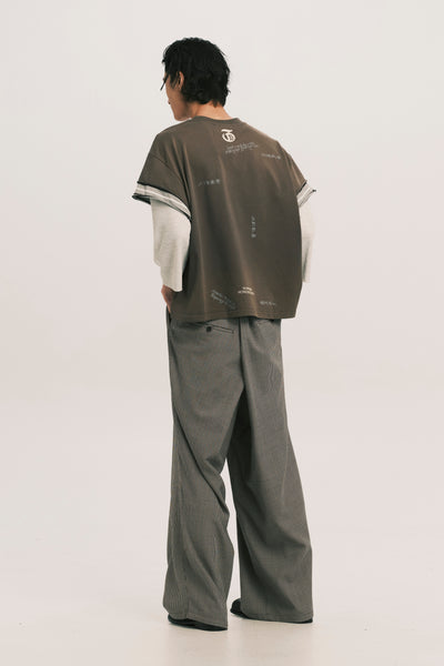 STANDY 3-LAYERED TEE PUBBLE GREY
