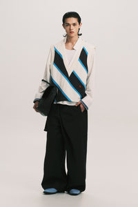 TAYLOR GOLFER SPORT VEST BLUEJAY IVORY