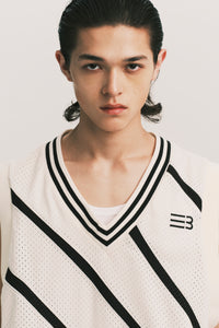 TAYLOR IVY VEST CANNOLI STRIPE