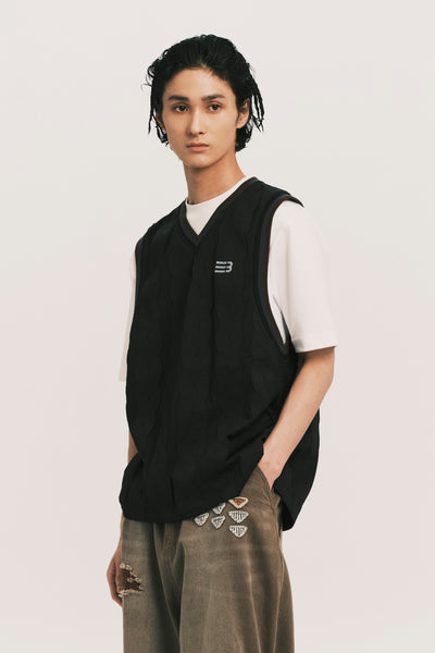 TWOFOLD IVY VEST EUPHORIC BLACK (NAMESAKE EXCLUSIVE)