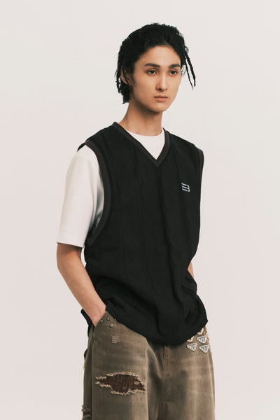 TWOFOLD IVY VEST EUPHORIC BLACK (NAMESAKE EXCLUSIVE)